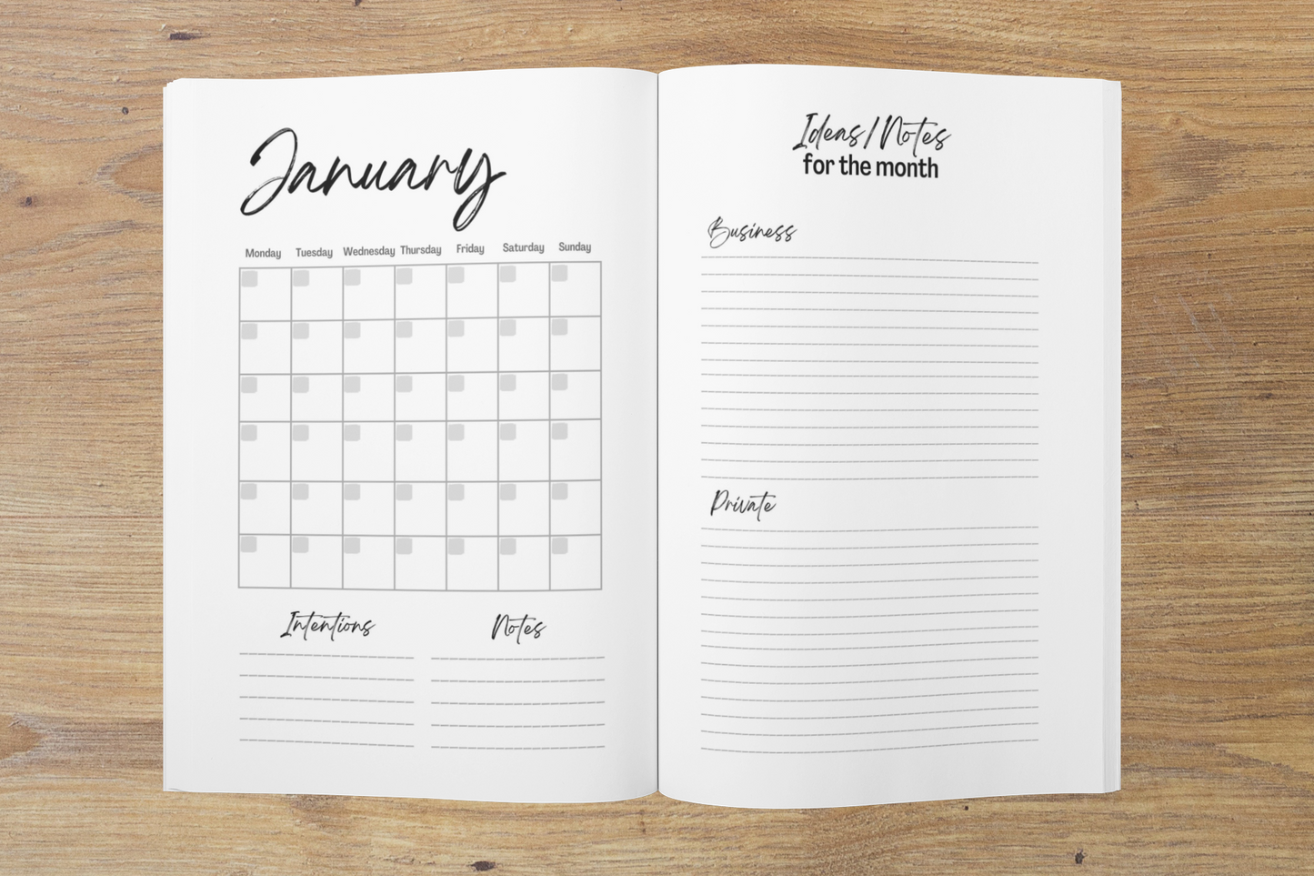 Personal & Business Planner - A5-350 page - Volume 1 - English