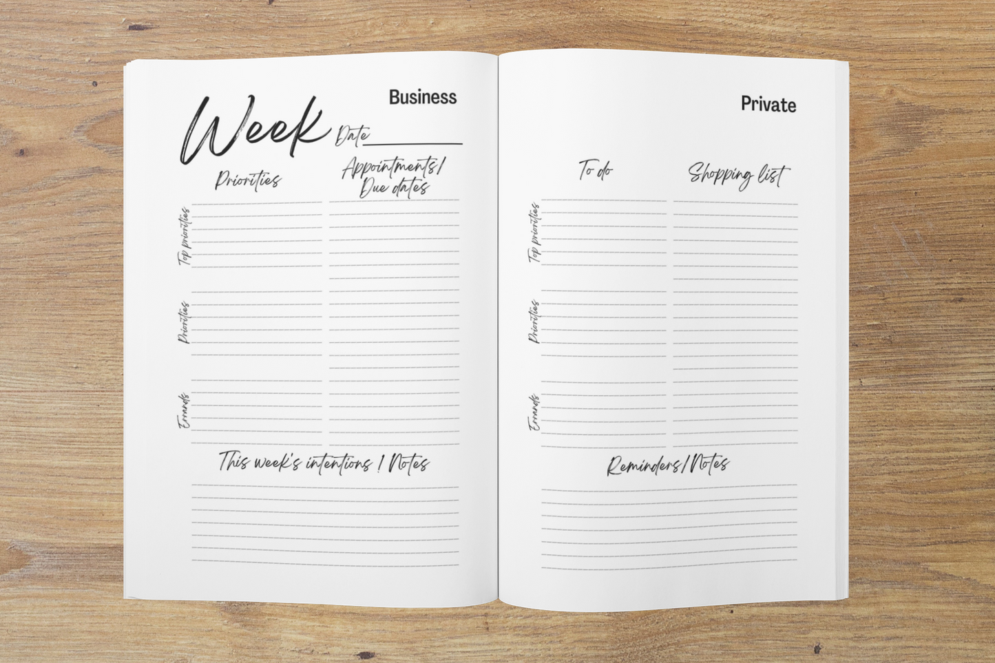 Personal & Business Planner - A5-350 page - Volume 1 - English